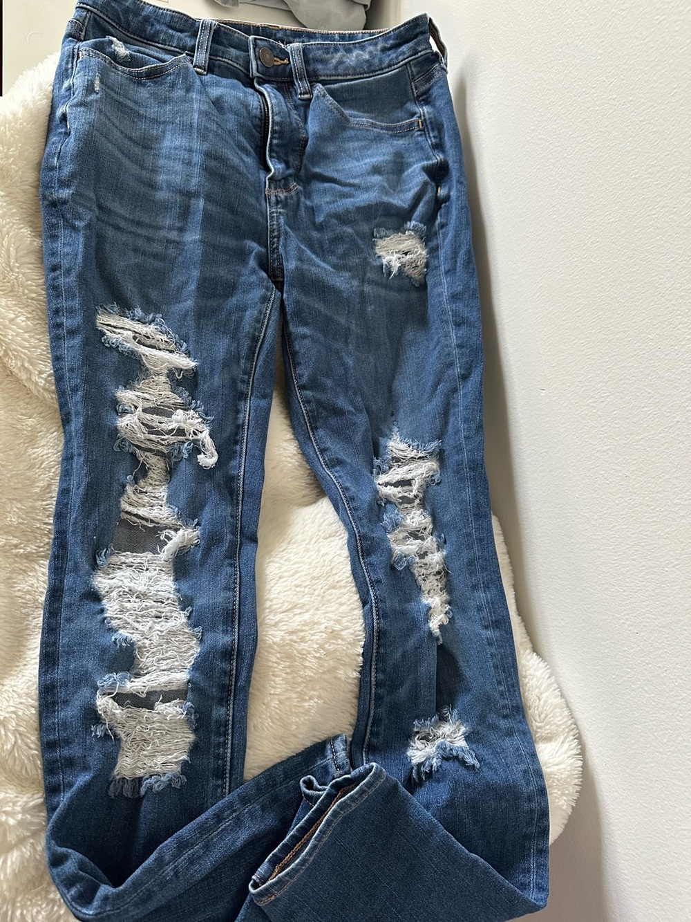 Women’s Dream Jean Distressed Blue Skinny Jeans- American Eagle